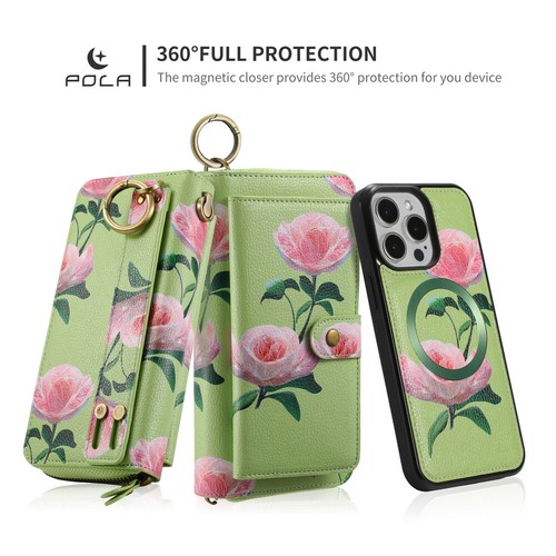 For iPhone 1314/15/16 Detachable Magnetic MagSafe Case Woman Girl Wallet Handbag - Picture 66 of 84