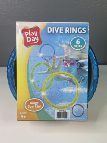 Play Day Dive Rings Pack of 6 Rings Sparkle Ages 5+ - Picture 3 of 4
