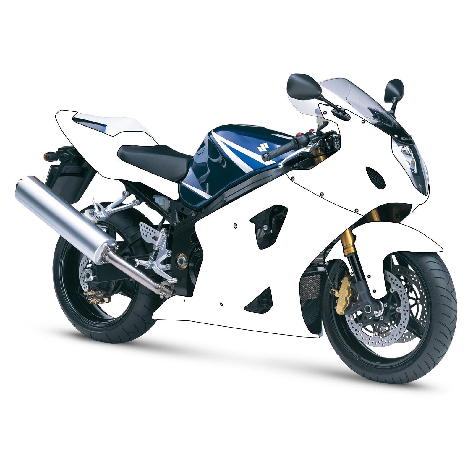 Suzuki GSX-R 1000 03-04 Unpainted Motorcycle Fairing Kit