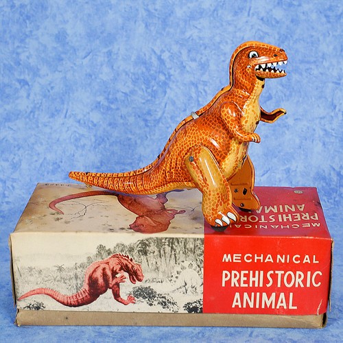1960s GODZILLA Wind-Up Tin Toy IN BOX by LINEMAR JAPAN (Marx) Rare! - Picture 2 of 3
