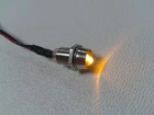 3 pieces LED yellow flashing with socket 5mm ready to connect flashing 12V lighting