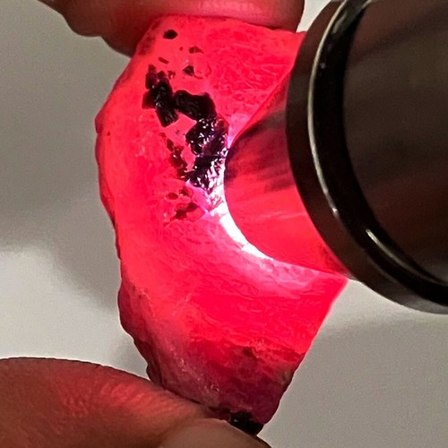 56,73 Ct - Naturale 100% Non Riscaldato Bellissimo Rubino Rosso Grezzo Mozambico - Foto 3 di 5