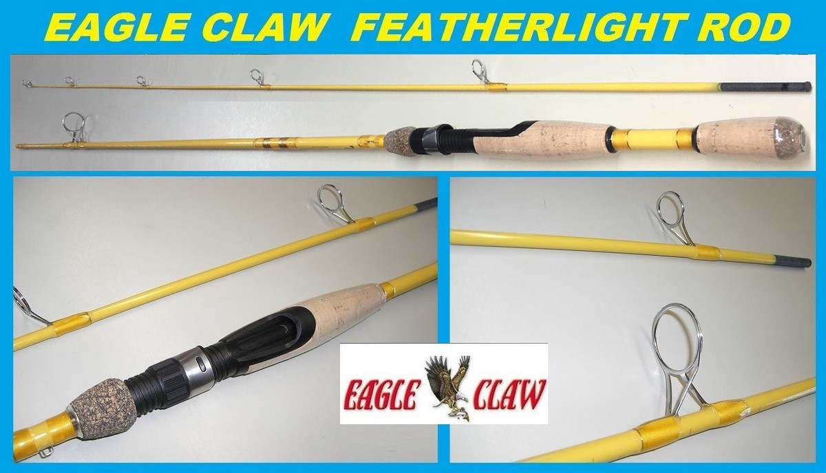 EAGLE CLAW Featherlight 6' Ultra Light Spinning Rod #FL204-6 FREE USA SHIP!  47708527705