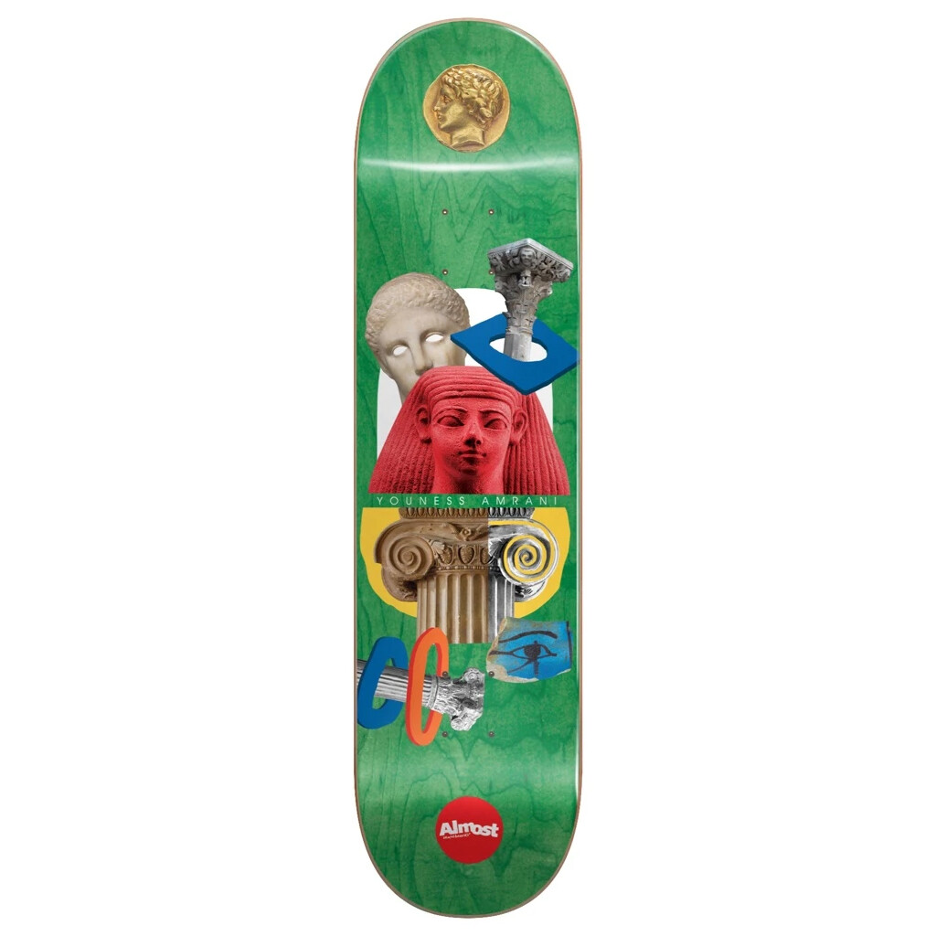 Almost Skateboard Deck Youness Amrani Relics Green 8.0" x 31