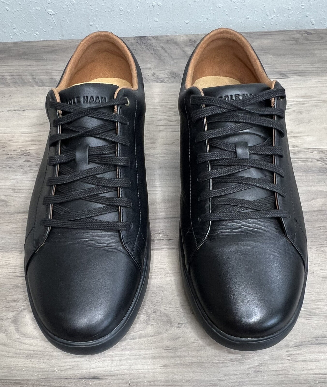Cole Haan Men's Grand Crosscourt II Black Leather Sneakers C26655 Mens Size 11W