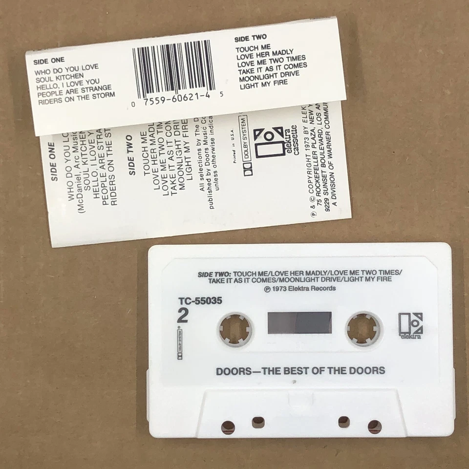 THE DOORS Cassette Tape BEST OF 60s 70s Rock PEOPLE ARE STRANGE LIGHT MY FIRE - Image 3 of 4