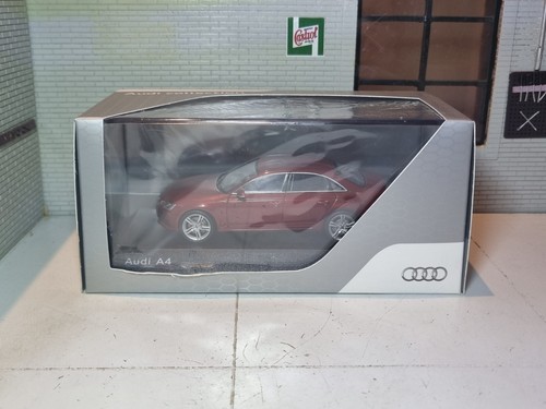 1:43 Audi A4 Dealer Model Red 2016 B9 Diecast Scale Car In Display Case Detailed - Picture 10 of 14