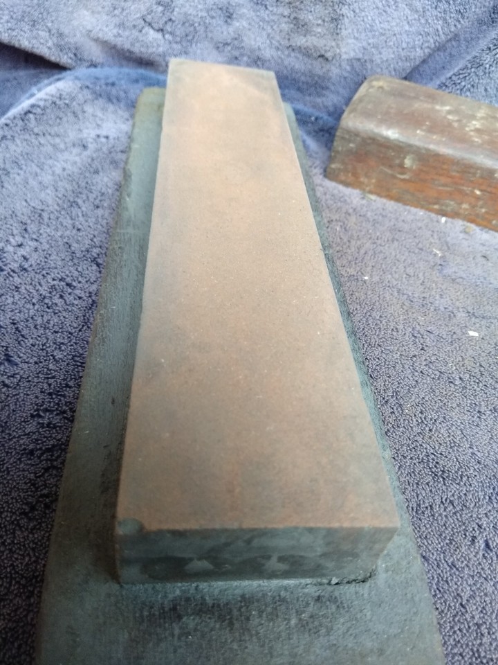 Vintage Pink Oilstone Sharpening Honing Stone for Chisels Razors