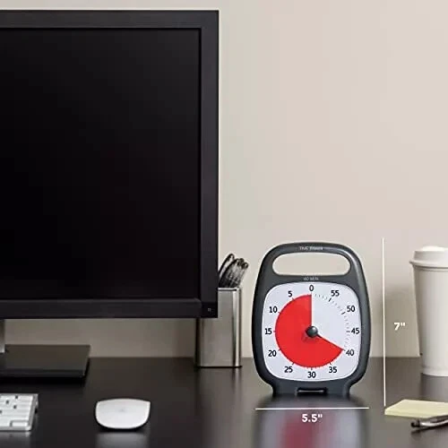 Time Timer Plus : 60 Minute Visual Timer Countdown Timer With Portable Handle - Image 4 of 4