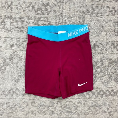 Nike Pro Shorts Dri Fit Girl's Pink Compression Training Gym Shorts Size XL