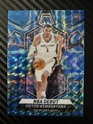 2023-24 VICTOR WEMBANYAMA Panini Mosaic #257 Reactive Blue