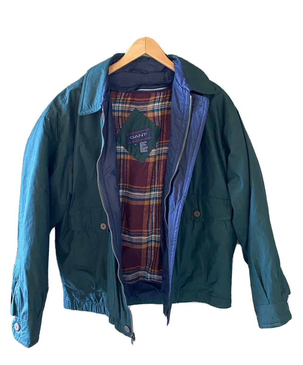 Green jacket with plaid lining sale