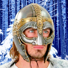 New Medievel Norseman Nasal Brass Steel Viking Helmet For Cosplay Costume