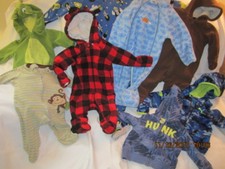 Lot of Preowned Size 3 Months and Up ONE PIECE PJ's and Outerwear by Carters