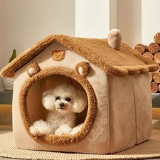 Foldable Pet House Removable Washable Cat House Puppy Cave Sofa Pet Bed House