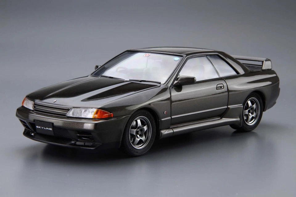 NISSAN SKYLINE GT-R R32 1989 (BNR32) Aoshima 12 1/24 Plastic Model Kit Nuovo - Immagine 2 di 3