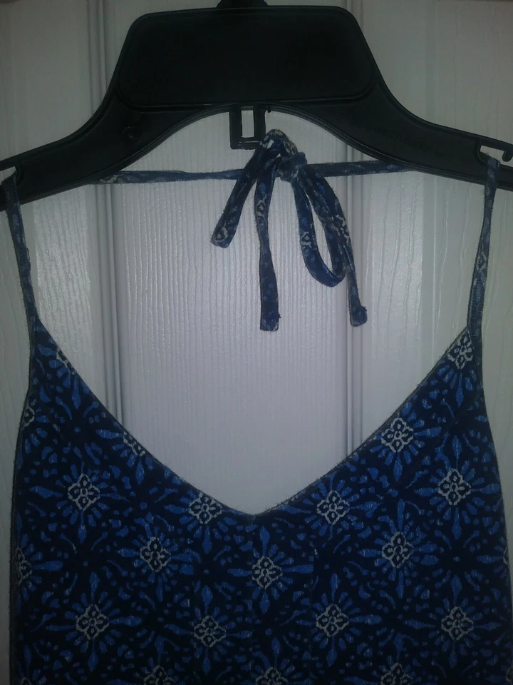 Arizona Jean Co. Maxi Vestido Solero Hippie Boho Largo Azul Talla 16 para Niña Foto 4 de 4