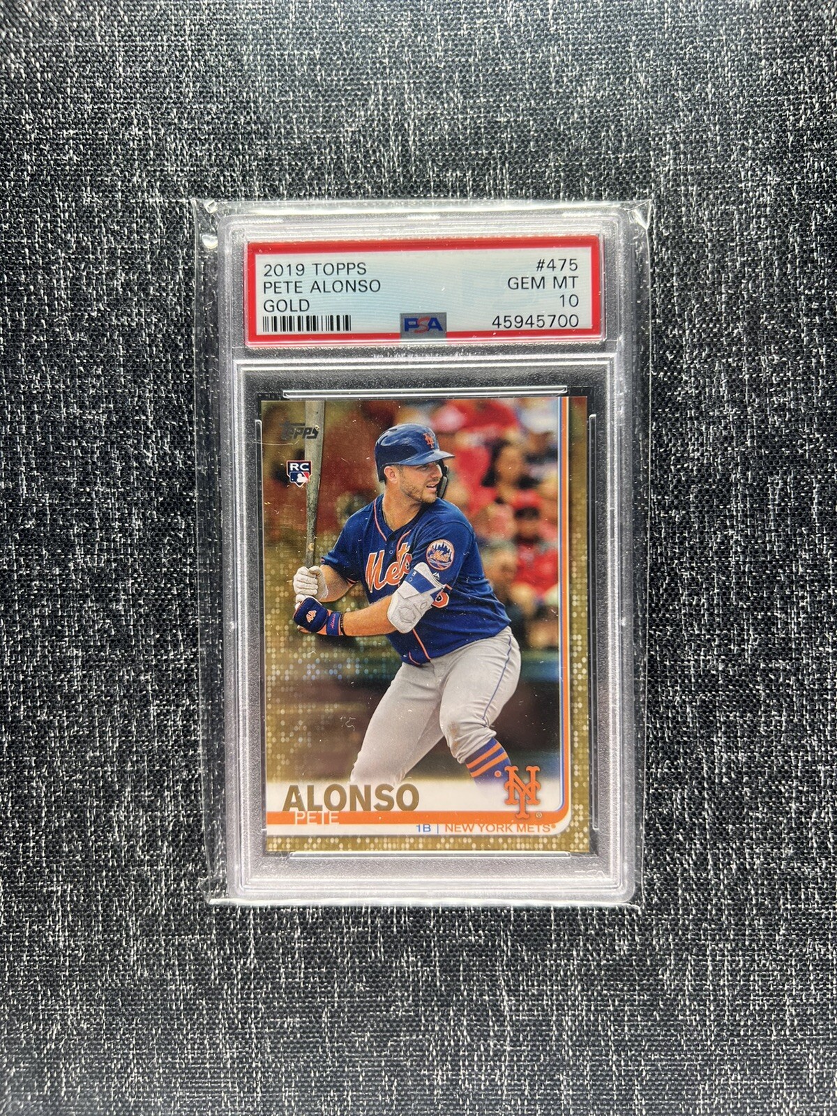 2019 Topps Series 2 Pete Alonso Gold Parallel /2019 RC PSA 10 #475 Rookie Mets