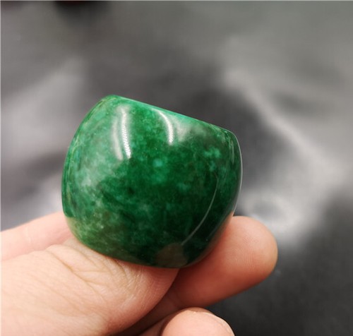 Anello Pollice Grande Uomo Diaspro Giadeite Giada Uomo Verde Scuro BanZhi Dita - Foto 4 di 9