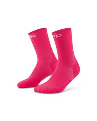 CEP Unisex Core Run Mid Cut Compression Socks 5.0, Running, Pink, Multiple Sizes