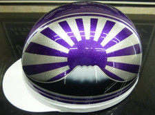 Casco de corcho Bosozoku 3 botones púrpura escama Monte Fuji Nissho JDM Kyusha 57-60 cm