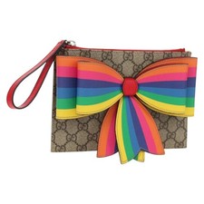 GUCCI GG Supreme Borsa Accessori PVC Beige 457233 Autore 148206V