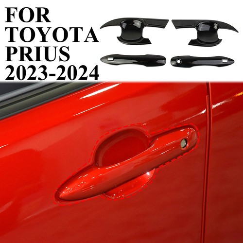 Carbon fiber style front 2-door handle bowl trims cover fit for Toyota Prius - Picture 6 of 19