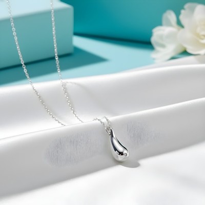 Tiffany & Co. Elsa Peretti   Träne 16'' Halskette  US-Verkäufer  NEU AUTHENTISCH. CERT