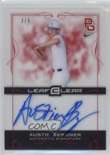 2015 Leaf Ultimate Draft Perfect Game Clear Red 3/5 Austin Bergner Auto 0af