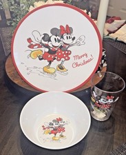 Disney Pottery Barn DINNER SET Mickey Mouse PLATE School Christmas holiday party