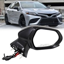 Right Black Rearview Mirror for Camry 2018-2024 Passenger Side TO1321366