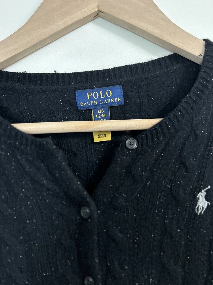 Suéter Polo Ralph Lauren Negro Brillante Niñas Talla Grande (12-14) Foto 3 de 4