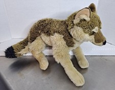 Rare FAO Schwarz Wolf Plush Stuffed Animal Vintage Black Tag READ 