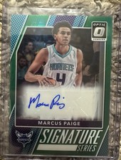 2017-18 Donruss Optic Basketball Marcus Paige Green Parallel Auto #5/5 Hornets