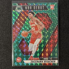 2024-25 Panini Mosaic NBA Debut Zaccharie Risacher Green Mosaic Prizm RC #269