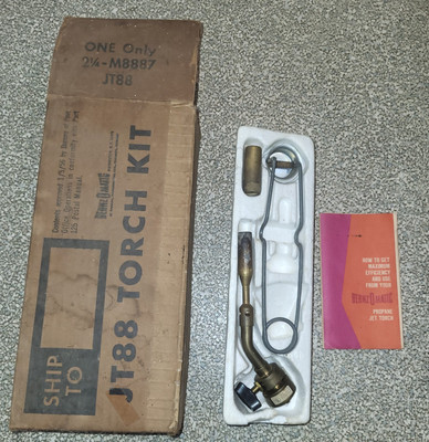 BERNZOMATIC PROPANE JET TORCH KIT with ORIGINAL BOX & MANUAL - VINTAGE 