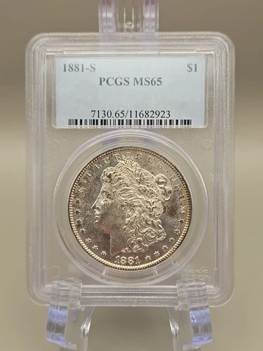 1881-S Morgan Silver Dollar $1 PCGS MS65