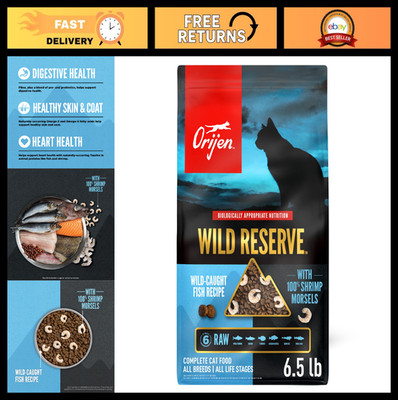 Wild-Caught Fish Dry Cat Food 6.5lb - Grain-Free, High Protein, Natural Formula