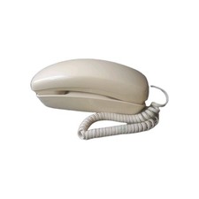 Western Electric Bell System Trimline Touch-Tone Desk Phone Almond Vntg UNTESTED