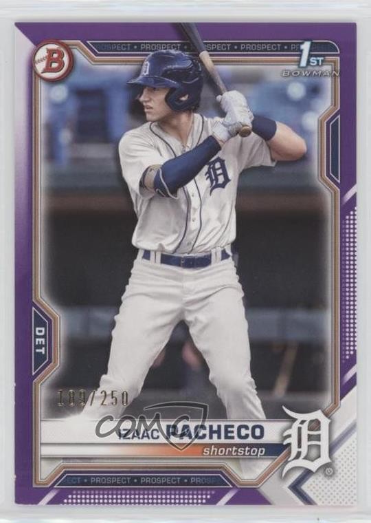 2021 Bowman Draft Purple 189/250 Izaac Pacheco #BD-46 0q4s
