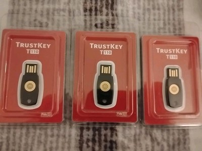 3 Pack FIDO Security Key TrustKey T110 FIDO2 U2F Two Factor Authentication USB