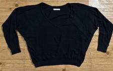 We The Free Sweater Waffle Knit Pullover V Neck Oversized Top Boho Womens Medium