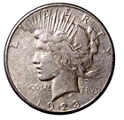 1923-S $1 Peace Dollar 90% Silver San Francisco US Coin Overall Nice L@@K
