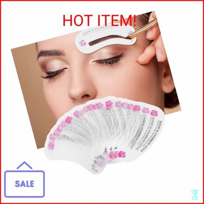 24 PCS Eyebrow Shaping Stencils, Kalolary Eyebrow Grooming Stencil Kit Shaping T