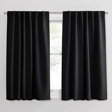 PONY DANCE Blackout Window Curtains - Insulating Against Drafts Drapes Noise