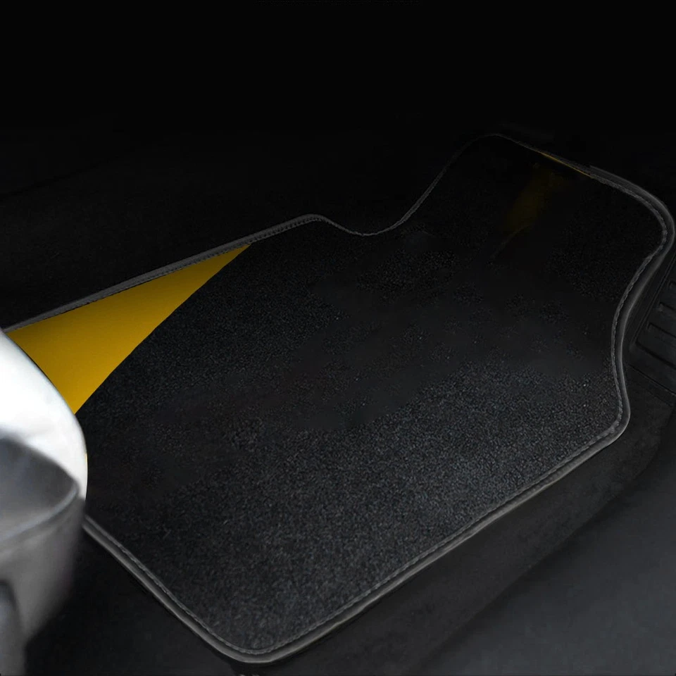 for Volvo Car Floor Mats Type B Liner Carpet Suede Type 8 Black Yellow - Изображение 4 из 4