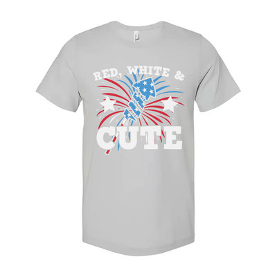 Patriotic Unisex Graphic T Shirt With Fireworks And Red And Blue Theme For Indep