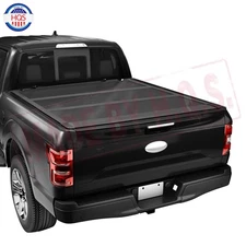 Aluminum Lo Pro Hard Tri Fold Tonneau Cover For 2015-2024 Ford F150 5.5'/66" Bed