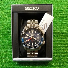 Seiko 5 Sports SSK003K1 Automatic GMT Men's Watch - Blue Dial, Steel Bracelet