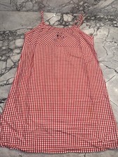 VTG Oshkosh Size 5 Red Gingham Spaghetti Strap Dress Americana 90s